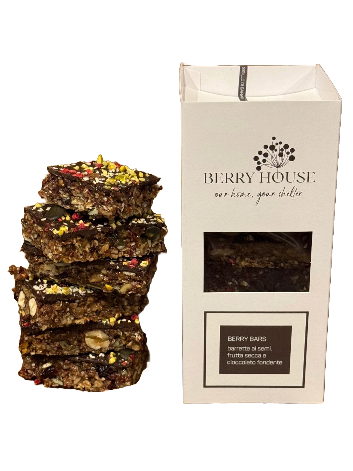 BERRY BARS Barrette ai semi, frutta secca e cioccolato fondente